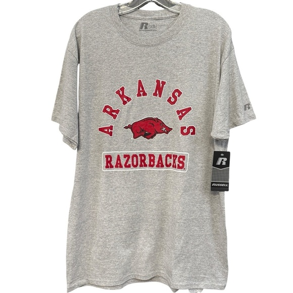 Russell Athletic Other - Russell Arkansas Razorbacks T-Shirt Men’s Large Gray NCAA Tee NWT